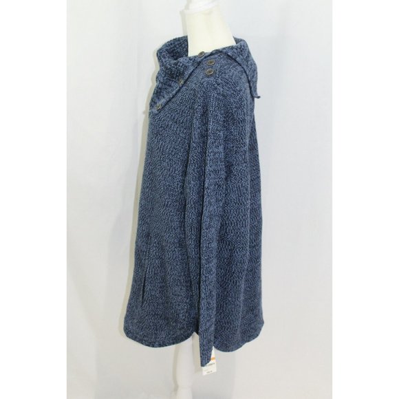 Style & Co Womens Blue Envelope Collar Long Sleeve Curved Hem Sweater 3X NWT - Picture 4 of 6